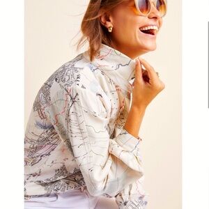 World traveler anthropologie blouse